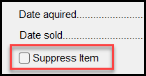 Suppress item checkbox